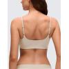 imageCRZ YOGA Softhold Mold V Neck Bralette for Women  Adjustable Spaghetti Lounge TShirt Everyday Bra No Underwire Comfort CamiMojave Tan