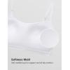 imageCRZ YOGA Softhold Mold V Neck Bralette for Women  Adjustable Spaghetti Lounge TShirt Everyday Bra No Underwire Comfort CamiSnow White