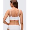 imageCRZ YOGA Softhold Mold V Neck Bralette for Women  Adjustable Spaghetti Lounge TShirt Everyday Bra No Underwire Comfort CamiSnow White