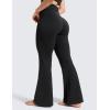 imageCRZ YOGA Softretch No Front Seam Flare Leggings 31  High Waisted Yoga Pants for Women Lounge Buttery Soft Comfy CasualBlack