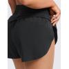 imageCRZ YOGA Split Dolphin Running Shorts for Women 25  Curved Back High Waisted Quick Dry for Athletic Workout Gym TrackBlack