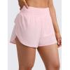 imageCRZ YOGA Split Dolphin Running Shorts for Women 25  Curved Back High Waisted Quick Dry for Athletic Workout Gym TrackStrawberry Pink