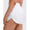 imageCRZ YOGA Split Dolphin Running Shorts for Women 25  Curved Back High Waisted Quick Dry for Athletic Workout Gym TrackWhite