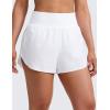 imageCRZ YOGA Split Dolphin Running Shorts for Women 25  Curved Back High Waisted Quick Dry for Athletic Workout Gym TrackWhite