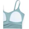 imageCRZ YOGA V Shaped Longline Bikini Tops for Women  Padded Cropped Adjustable Spaghetti Straps Swimsuit Athletic Bathing SuitLight Grayish Blue