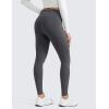 imageCRZ YOGA WaterResistant Fleece Athletic Leggings Pockets 28  Matte Thermal Hiking Casual Workout Womens PantsMysterious Grey