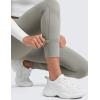 imageCRZ YOGA WaterResistant Fleece Athletic Leggings Pockets 28  Matte Thermal Hiking Casual Workout Womens PantsRock Grey