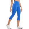imageCRZ YOGA Butterluxe Workout Capri Leggings Pockets 19  High Waisted Gym Womens Yoga Crop Pants Buttery SoftSparkle Blue