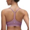 imageCRZ YOGA Butterluxe Y Back Sports Bras for Women  Padded Racerback Low Impact Spaghetti Thin Strap Workout Yoga TopLight Lavender