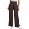 imageCRZ YOGA Lightweight Drapey Wide Leg Casual Pants for Women 30  Flowy Travel Work Loose Fit SummerHot Fudge Brown