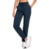 imageCRZ YOGA Lightweight Straight Leg Workout Pants for Women 283032  Ruched Casual Work Athletic Joggers with PocketsInk Blue