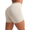 imageCRZ YOGA Secretsculpt Butterlift Biker Shorts 4  No Front Seam High Waisted Womens Workout Gym Booty Scrunch ButtMojave Tan