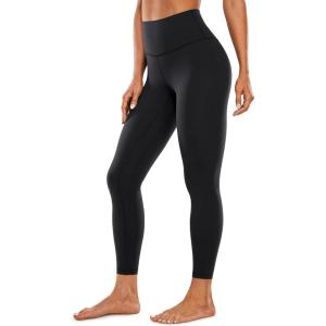 imageCRZ YOGA Brushed Naked Feeling Workout Leggings 25  High Waisted Gym Compression Tummy Control Womens Yoga PantsBlack