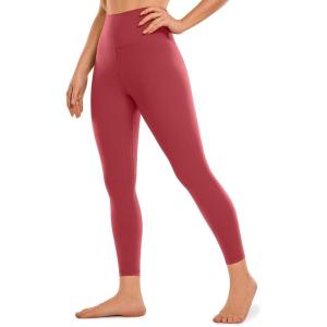 imageCRZ YOGA Brushed Naked Feeling Workout Leggings 25  High Waisted Gym Compression Tummy Control Womens Yoga PantsDeep Wine