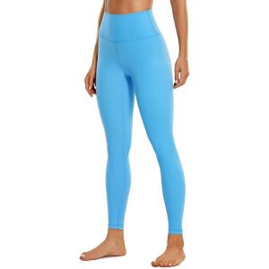 imageCRZ YOGA Brushed Naked Feeling Workout Leggings 25  High Waisted Gym Compression Tummy Control Womens Yoga PantsSerenity Blue