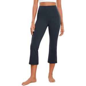 imageCRZ YOGA Butterluxe Capris Flare Leggings 23  Bootcut High Waisted Womens Yoga Pants Cropped CasualTrue Navy