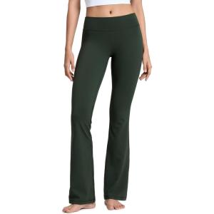 imageCRZ YOGA Butterluxe Low Rise Flare Leggings 32  Bootcut Buttery Soft Lounge Casual Womens Yoga Pants with PocketLegend Green