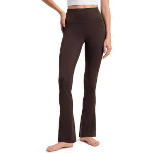 imageCRZ YOGA Butterluxe Mini Flared Leggings 3031533  High Waist Bootcut Casual Lounge Women Yoga Pants with PocketHot Fudge Brown