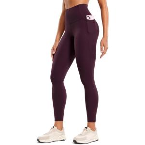 imageCRZ YOGA Butterluxe Workout Leggings Pockets 25  High Waisted Gym Womens Yoga Pants Buttery SoftDeep Purple