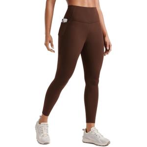imageCRZ YOGA Butterluxe Workout Leggings Pockets 25  High Waisted Gym Womens Yoga Pants Buttery SoftLava Brown