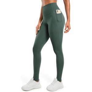 imageCRZ YOGA Butterluxe Workout Leggings Pockets 31  High Waisted Athletic Gym Womens Yoga Pants for Tall WomenDark Forest Green