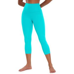 imageCRZ YOGA Butterluxe Yoga Capris Leggings 21  High Waisted Buttery Soft Lounge Womens Crop PantsNeon Spectral Blue