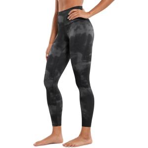 imageCRZ YOGA Butterluxe Yoga Leggings 25  High Waisted Buttery Soft Womens Workout Lounge PantsGrey Tie Dye Flowers