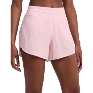 imageCRZ YOGA Dolphin Athletic Shorts for Women 5  High Waisted Quick Dry for Running Workout Gym Track with Zip PocketStrawberry Pink