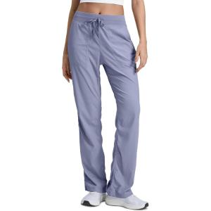imageCRZ YOGA Lightweight Straight Leg Workout Pants for Women 283032  Ruched Casual Work Athletic Joggers with PocketsAdobeblue