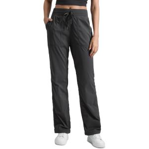 imageCRZ YOGA Lightweight Straight Leg Workout Pants for Women 283032  Ruched Casual Work Athletic Joggers with PocketsInk Gray