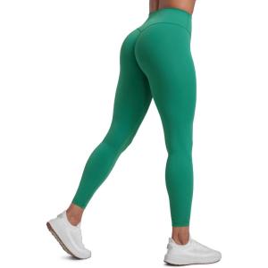 imageCRZ YOGA Secretsculpt Butterlift Workout Leggings 25  No Front Seam High Waisted Womens Yoga Pants Booty Scrunch ButtCascadia Green
