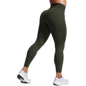 imageCRZ YOGA Secretsculpt Butterlift Workout Leggings 25  No Front Seam High Waisted Womens Yoga Pants Booty Scrunch ButtOlive Green