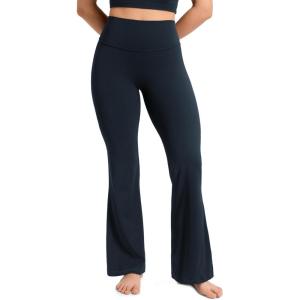 imageCRZ YOGA Softretch No Front Seam Flare Leggings 31  High Waisted Yoga Pants for Women Lounge Buttery Soft Comfy CasualTrue Navy