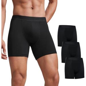 imageCRZ YOGA UltraSoft Modal Casual Boxer Briefs for Men 5  Lounge Underwear Double Lined Moisture Wicking Breathable 3 PackBlack 3pack
