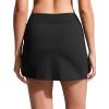 imageCRZ YOGA Asymmetric Side Ruching Swim Skirt for Women  High Waisted Full Coverage Bathing Suit Swimsuit with Inner BriefsBlack