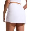 imageCRZ YOGA Asymmetric Side Ruching Swim Skirt for Women  High Waisted Full Coverage Bathing Suit Swimsuit with Inner BriefsWhite