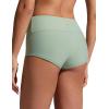 imageCRZ YOGA Boyshort Bikini Bottoms for Women  Mid Waisted Bathing Suit Board Shorts Quick Dry Beach Trunks with LinerGreen Palm Court