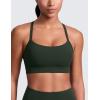 imageCRZ YOGA Butterlift CutOut Cross Back Sports Bras for Women  Adjustable Thin Straps Padded Scoop Neck Pilates Gym TopLegend Green