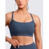 imageCRZ YOGA Butterlift CutOut Cross Back Sports Bras for Women  Adjustable Thin Straps Padded Scoop Neck Pilates Gym TopStelindigo