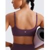 imageCRZ YOGA Butterluxe Adjustable Spaghetti Strap Sports Bras for Women  Scoop Neck Wireless Padded Yoga Workout Crop TopGrape Thistle Purple