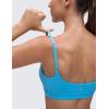 imageCRZ YOGA Butterluxe Adjustable Spaghetti Strap Sports Bras for Women  Scoop Neck Wireless Padded Yoga Workout Crop TopKayak Blue