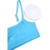 imageCRZ YOGA Butterluxe Adjustable Spaghetti Strap Sports Bras for Women  Scoop Neck Wireless Padded Yoga Workout Crop TopKayak Blue
