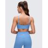 imageCRZ YOGA Butterluxe Adjustable Spaghetti Strap Sports Bras for Women  Scoop Neck Wireless Padded Yoga Workout Crop TopParty Blue