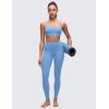 imageCRZ YOGA Butterluxe Adjustable Spaghetti Strap Sports Bras for Women  Scoop Neck Wireless Padded Yoga Workout Crop TopParty Blue