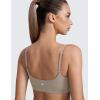 imageCRZ YOGA Butterluxe Adjustable Spaghetti Strap Sports Bras for Women  Scoop Neck Wireless Padded Yoga Workout Crop TopWarm Ash Grey