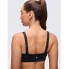 imageCRZ YOGA Butterluxe Adjustable Wide Strap Sports Bras for Women  Square Back Padded Scoop Neck Yoga TopBlack