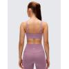 imageCRZ YOGA Butterluxe Adjustable Wide Strap Sports Bras for Women  Square Back Padded Scoop Neck Yoga TopLight Lavender