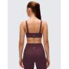 imageCRZ YOGA Butterluxe Adjustable Wide Strap Sports Bras for Women  Square Back Padded Scoop Neck Yoga TopRipe Plum