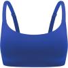 imageCRZ YOGA Butterluxe Adjustable Wide Strap Sports Bras for Women  Square Back Padded Scoop Neck Yoga TopSparkle Blue