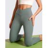 imageCRZ YOGA Butterluxe Crossover Waist Leggings 25  V Crossover High Waisted Gym Workout Yoga WomensGrey Sage